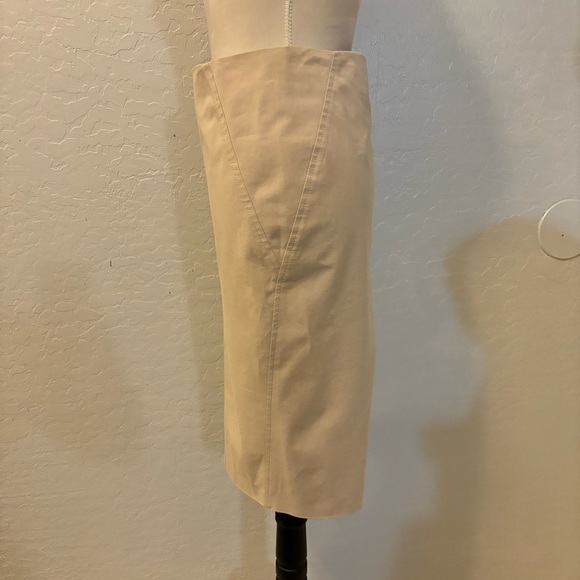 Brunello Cucinelli Tan Pencil Skirt Office Careerwear Below Knee Length Size 4 - Picture 2 of 11